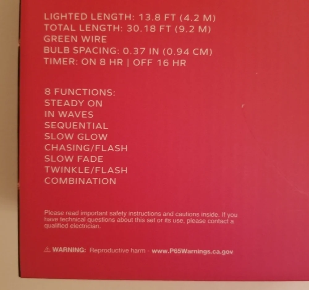 New 3 Boxes of Clusters Warm LED Plug-In Lights